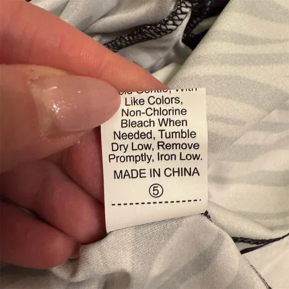 Shein Women's Zebra Print Backless Long Sleeve Crop Top Size M 6 New - Picture 5 of 5